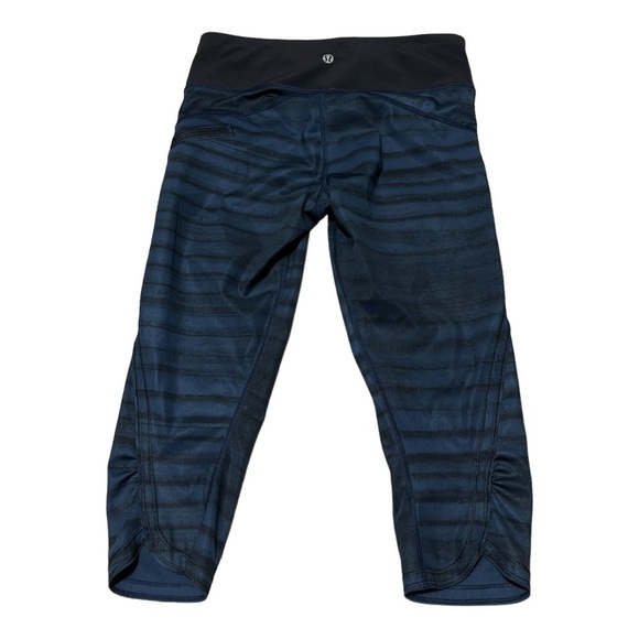 Lululemon Run Top Speed Crop Good Vibes Cropped Leggings Size 4 - Picture 8 of 10